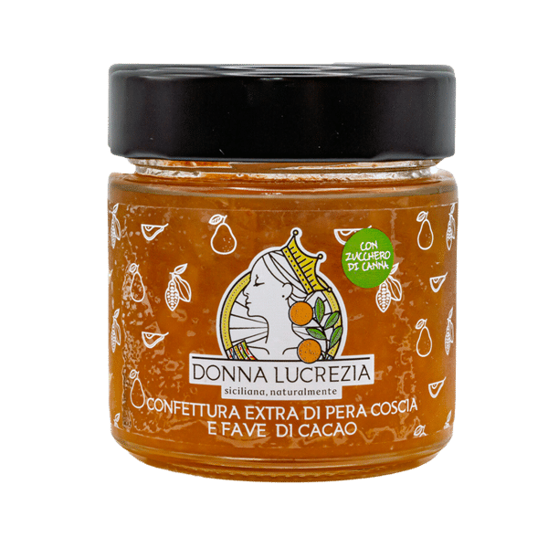 Birnenkonfitüre mit Kakaobohnen